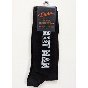 Best Man Novelty Wedding Party Socks By Egara In Black